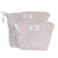 Sac à cosmétiques - Fleurs orangées