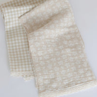 Linges à vaisselle en mousseline et coton
