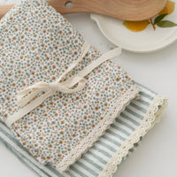 Linges à vaisselle en mousseline et coton