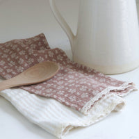 Linges à vaisselle en mousseline et coton