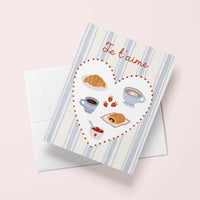 Carte de souhaits - Déjeuner des amoureux