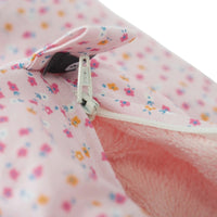 Sac à cosmétiques cylindrique - Petites fleurs roses