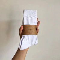 Chaussettes côtelées hautes en coton
