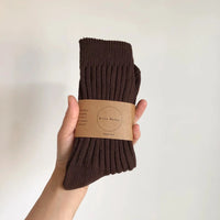 Chaussettes côtelées hautes en coton