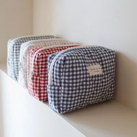 Pochette matelassée en coton biologique - Collection Vichy