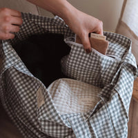Fourre-tout en coton biologique - Vichy Sauge