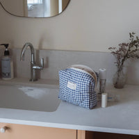 Pochette matelassée en coton biologique - Collection Vichy