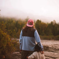 Casquette en corduroy rose