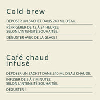 Boîte de sachets de cold brew