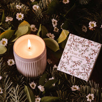 Bougie de Noël - Fleur d'hiver