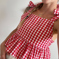 Top Sofia - Gingham rouge