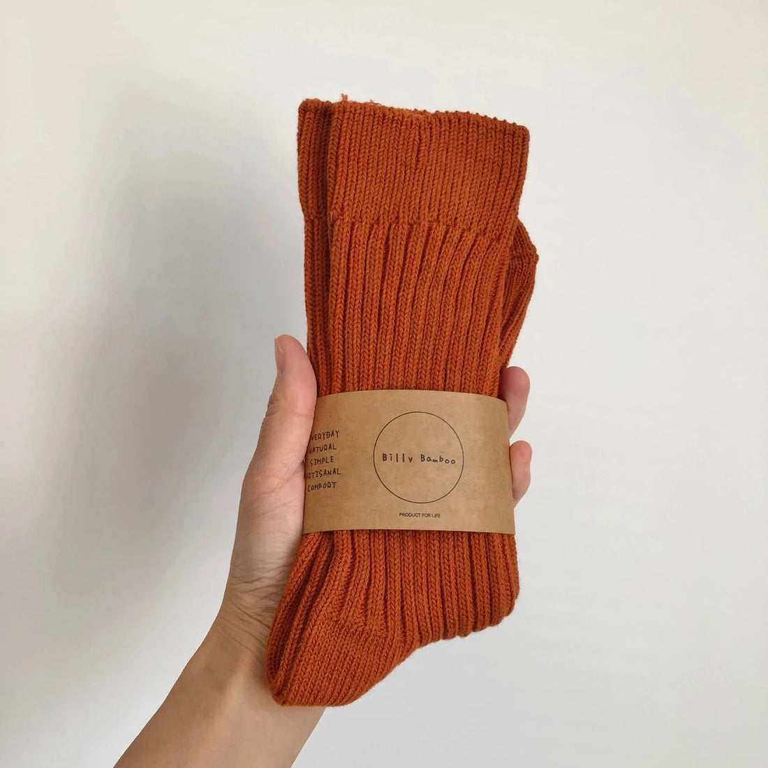 Chaussettes côtelées hautes en coton