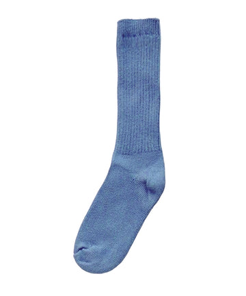 Chaussettes en coton teint - Bleu denim