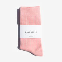 Chaussettes côtelées en coton peigné