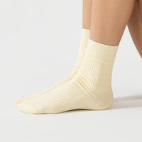 Chaussettes côtelées en coton peigné