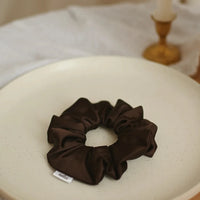 Chouchou en satin - Brun