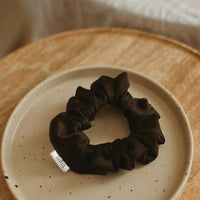 Chouchou en satin - Brun