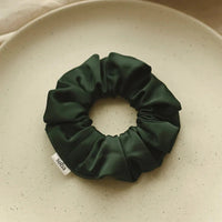 Chouchou en satin - Vert foncé