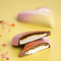 Coeur en chocolat au caramel et à la guimauve