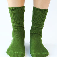 Chaussettes en coton teint - Mousse