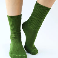 Chaussettes en coton teint - Mousse