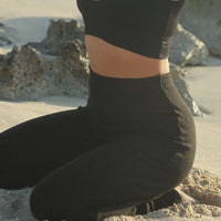 Pantalon ample texturé Flowy - Tricot noir