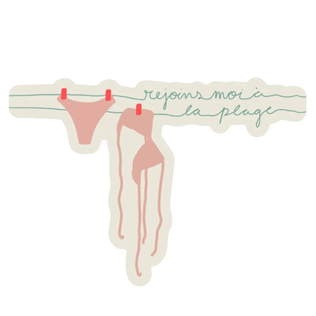 Autocollant - Rejoins-moi à la plage