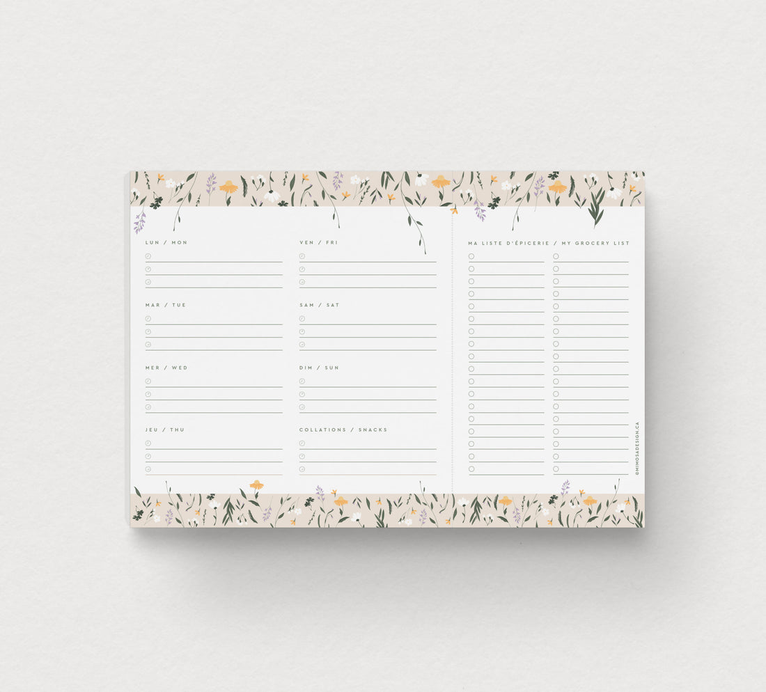 Le planificateur de repas - Morning Bloom