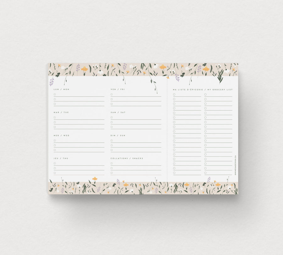 Le planificateur de repas - Morning Bloom