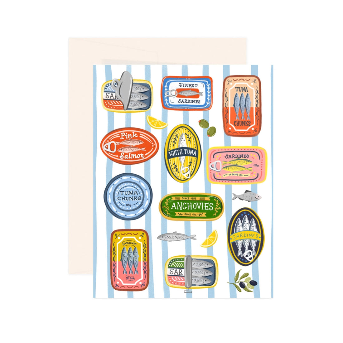 Carte de souhaits - Sardines