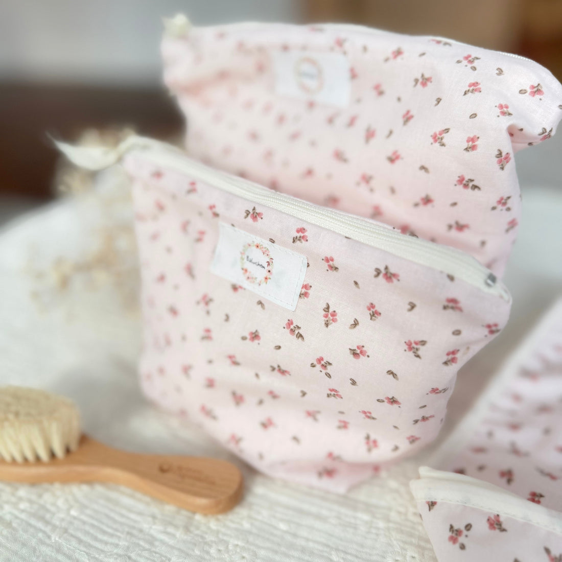 Sac à cosmétiques - Crème à la rose