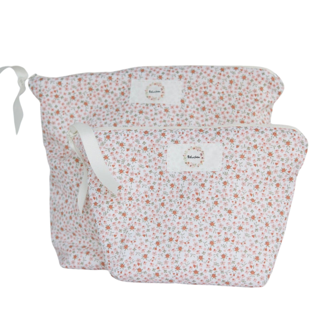 Sac à cosmétiques - Fleurs orangées