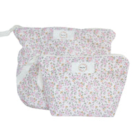 Sac à cosmétiques - Fleurs violettes