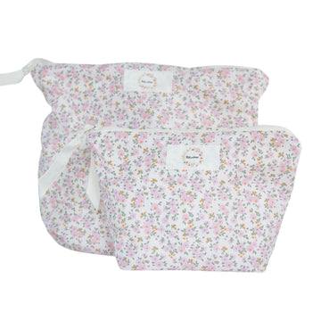 Sac à cosmétiques - Fleurs violettes
