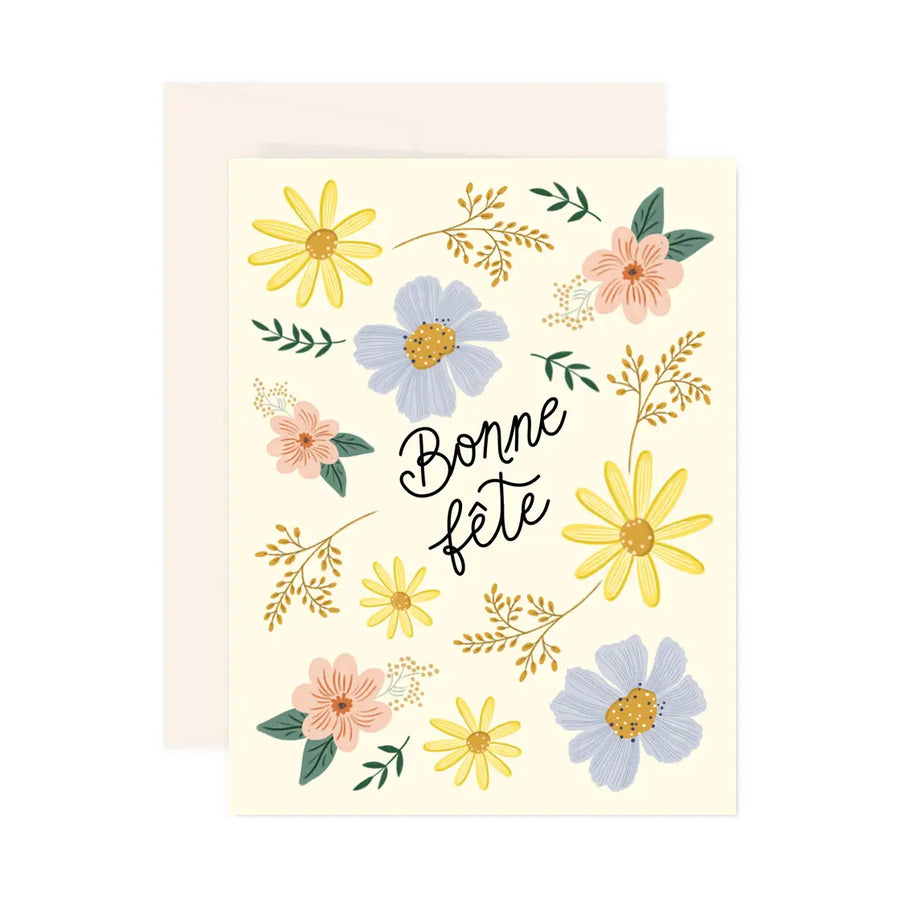 Carte de souhaits - Bonne fête fleuri