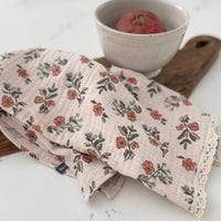 Linges à vaisselle en mousseline et coton