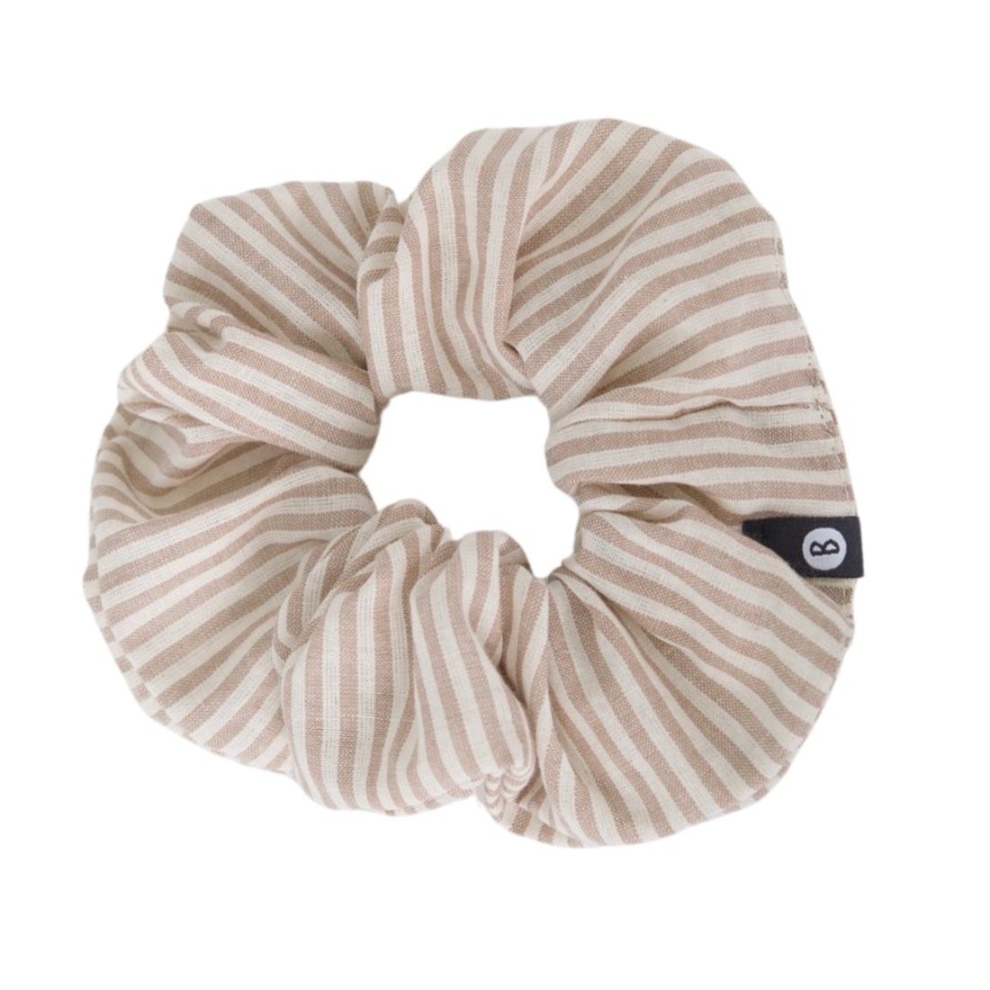 Chouchou beige rayé