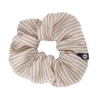 Chouchou beige rayé