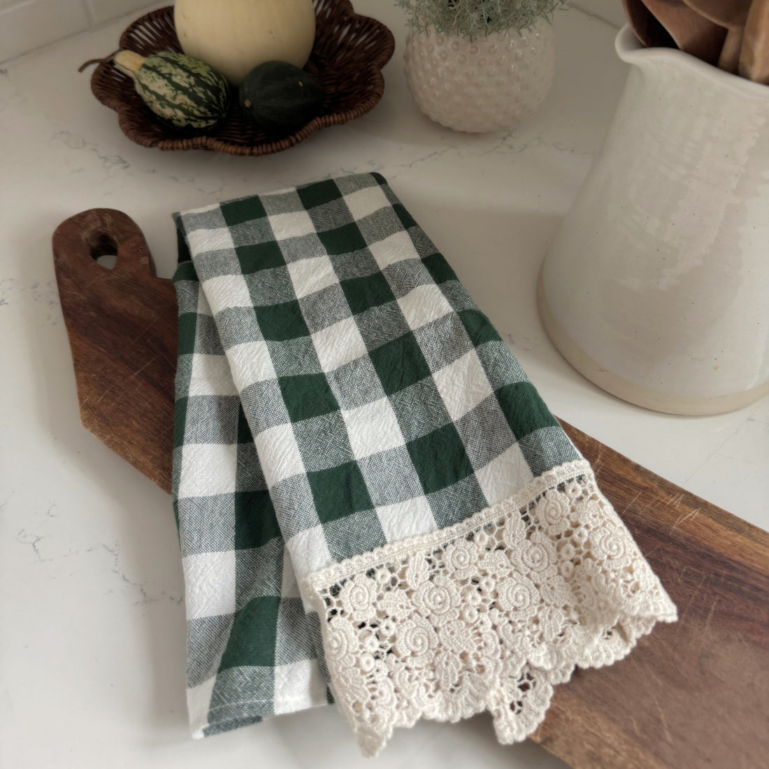 Linge à vaisselle à carreaux - Forêt