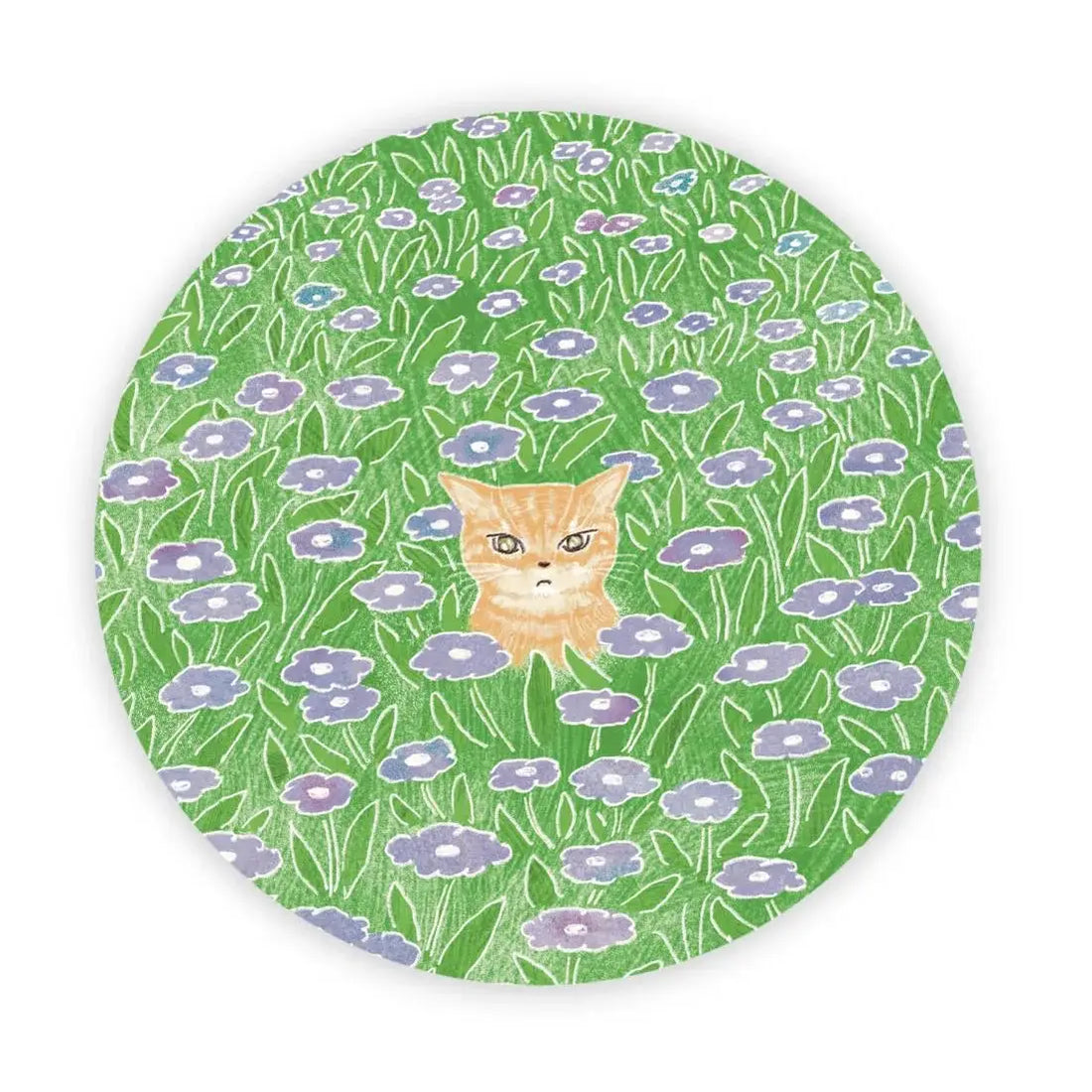 Autocollant - Chat orange