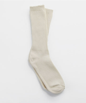 Les chaussettes en coton teint - Naturel