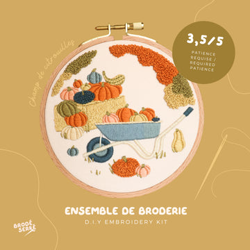 Ensemble de broderie - Champ de citrouilles