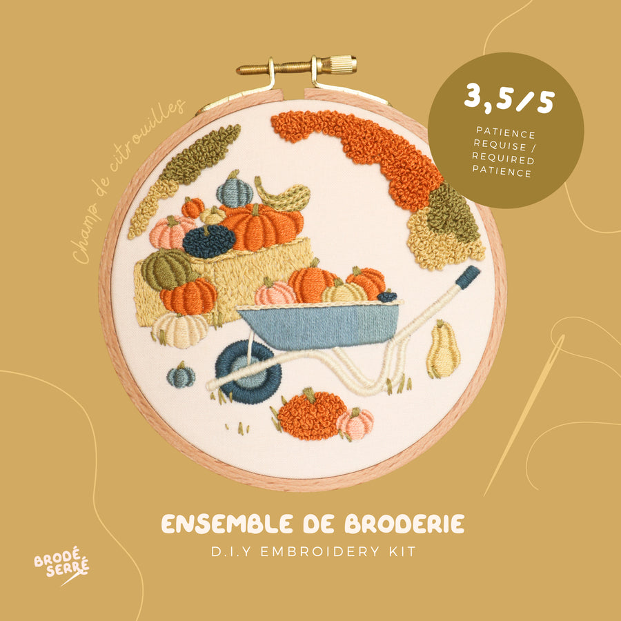 Ensemble de broderie - Champ de citrouilles