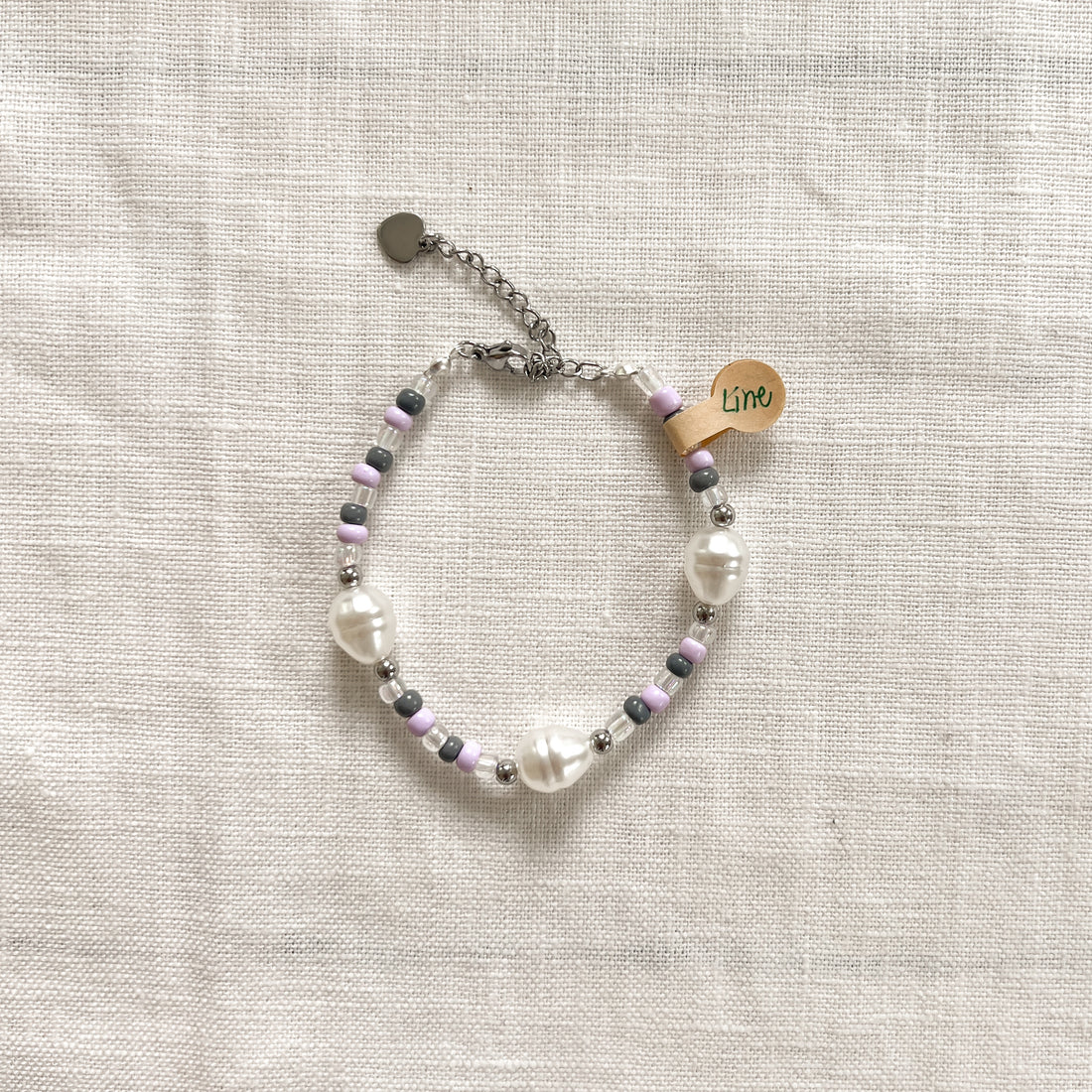 Bracelet de cheville en billes et perles