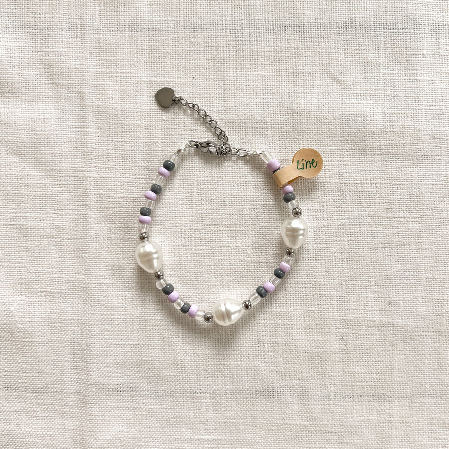 Bracelet de cheville en billes et perles