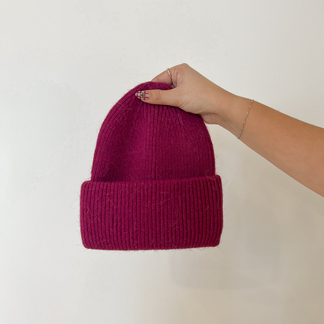 Bonnet en laine Angora