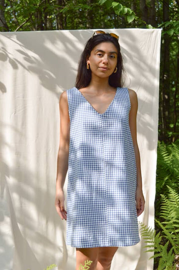 Robe réversible à carreaux Cadry