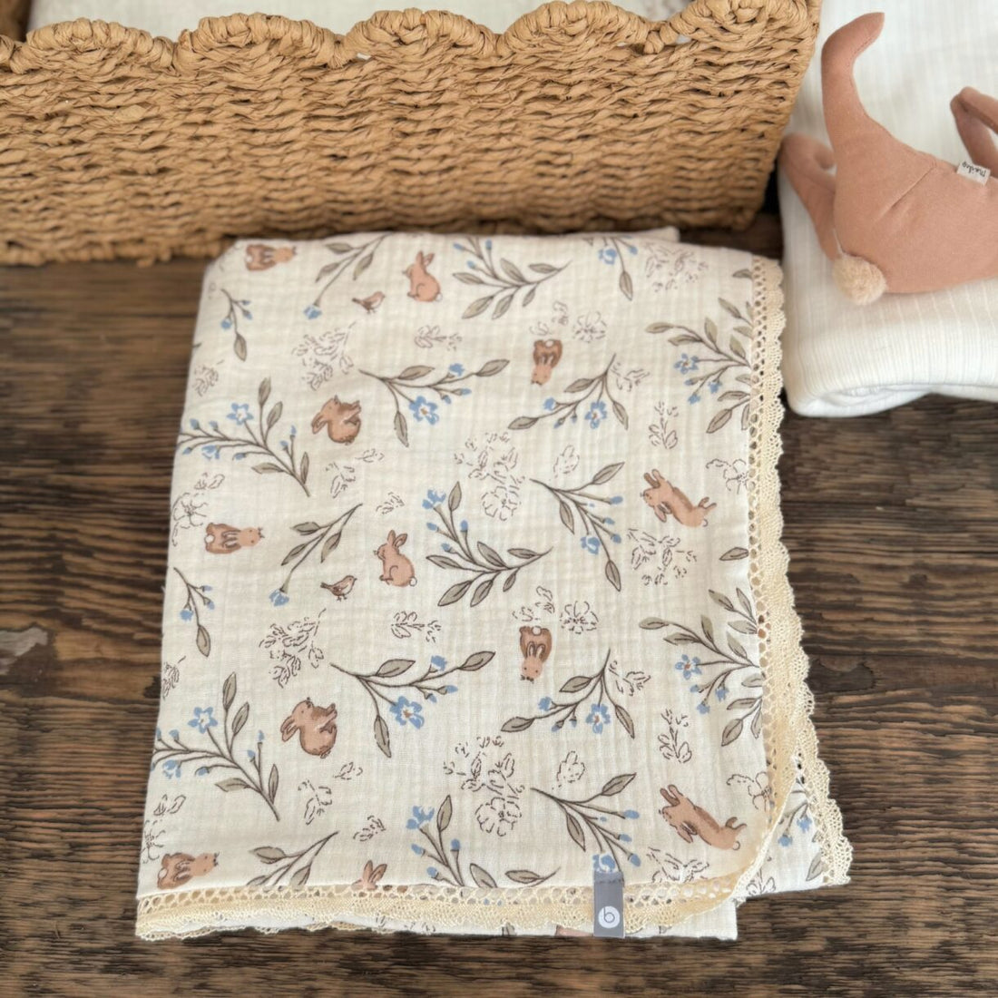 Doudou en mousseline de coton pour bébé