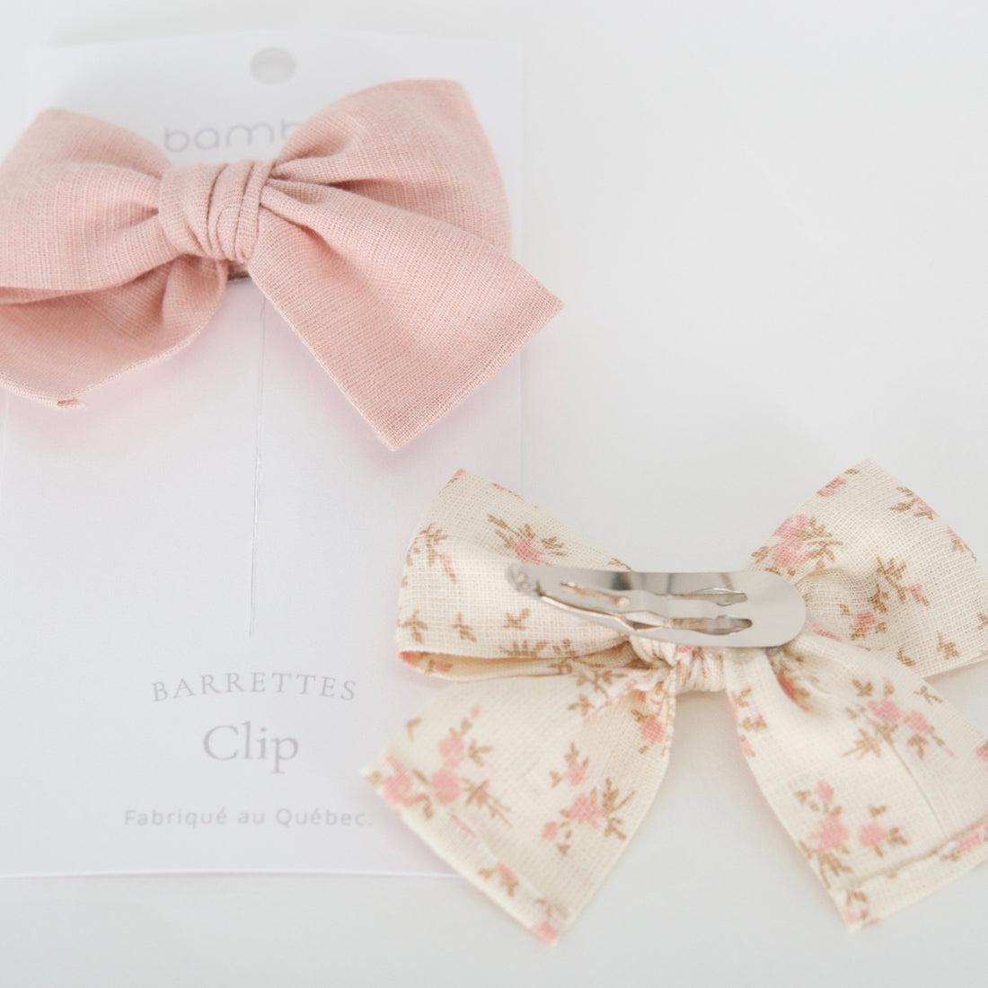 Duo de barrettes en tissus