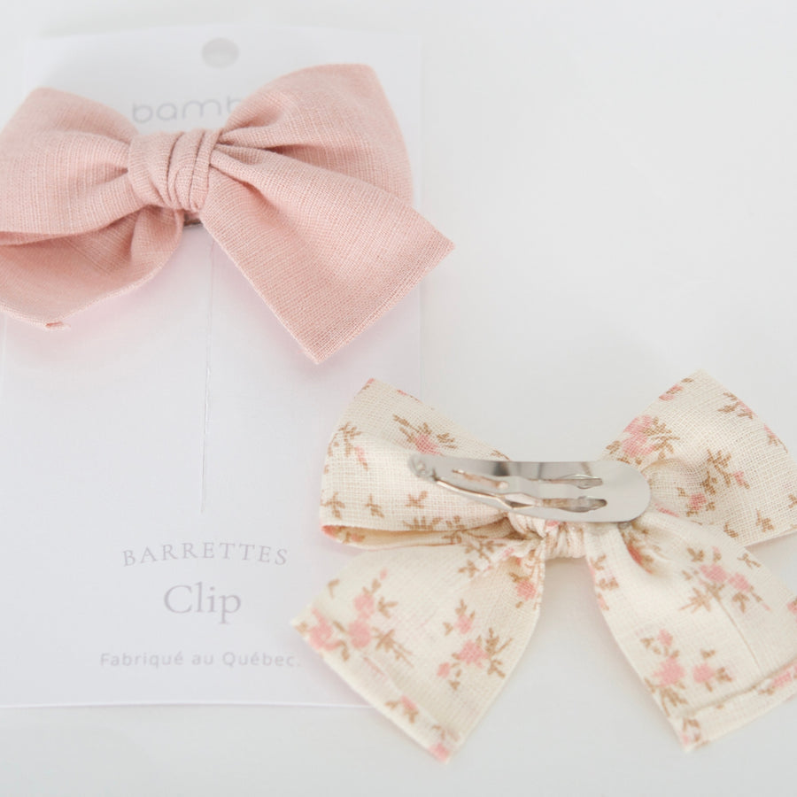 Duo de barrettes en tissus